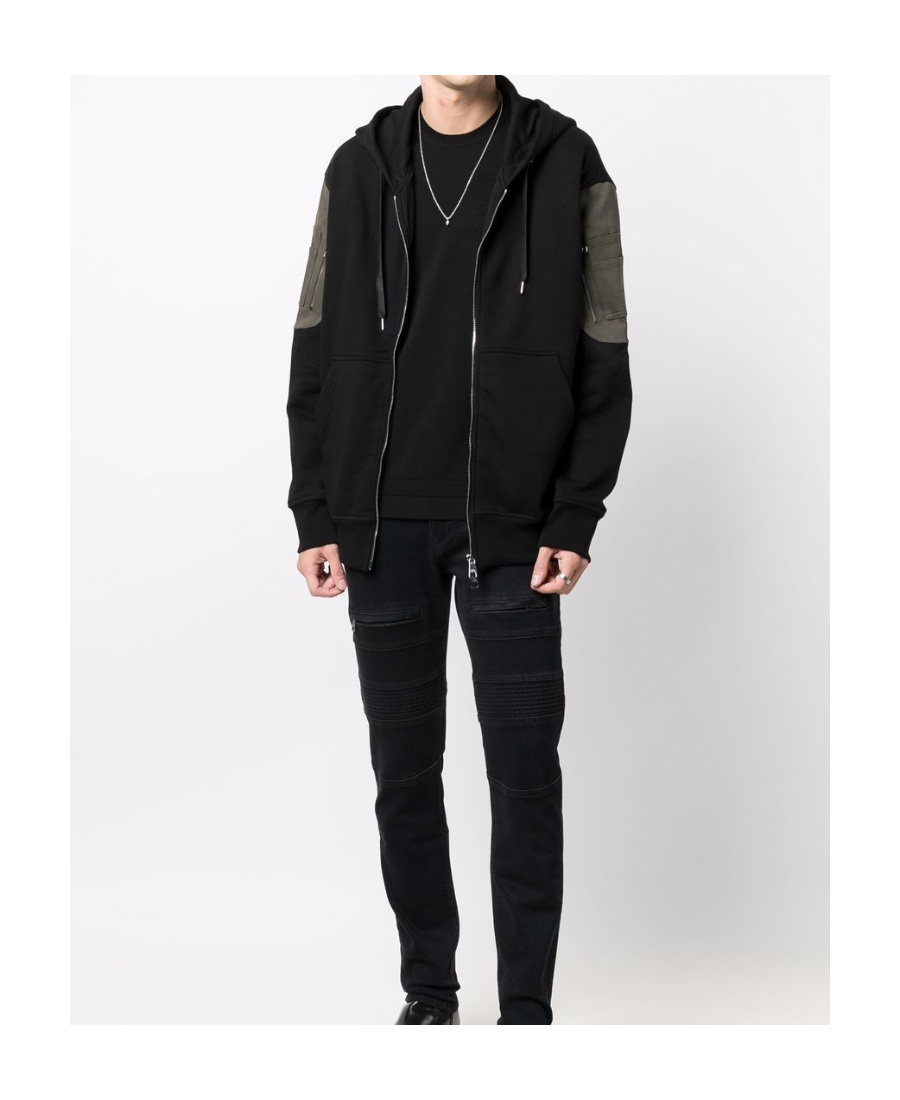 Neil Barrett Black Zippered Sweatshirt In Black