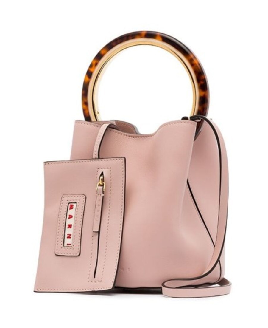 Marni Pannier Bucket Bag In Nude