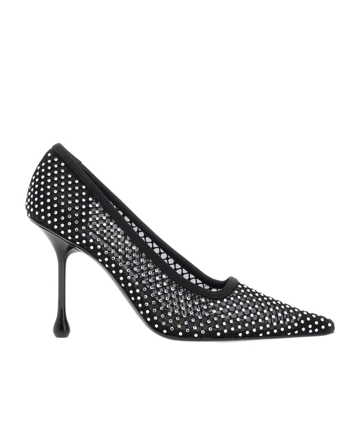 Jimmy Choo Ixia 95 Mesh Dã©colletã© In Black