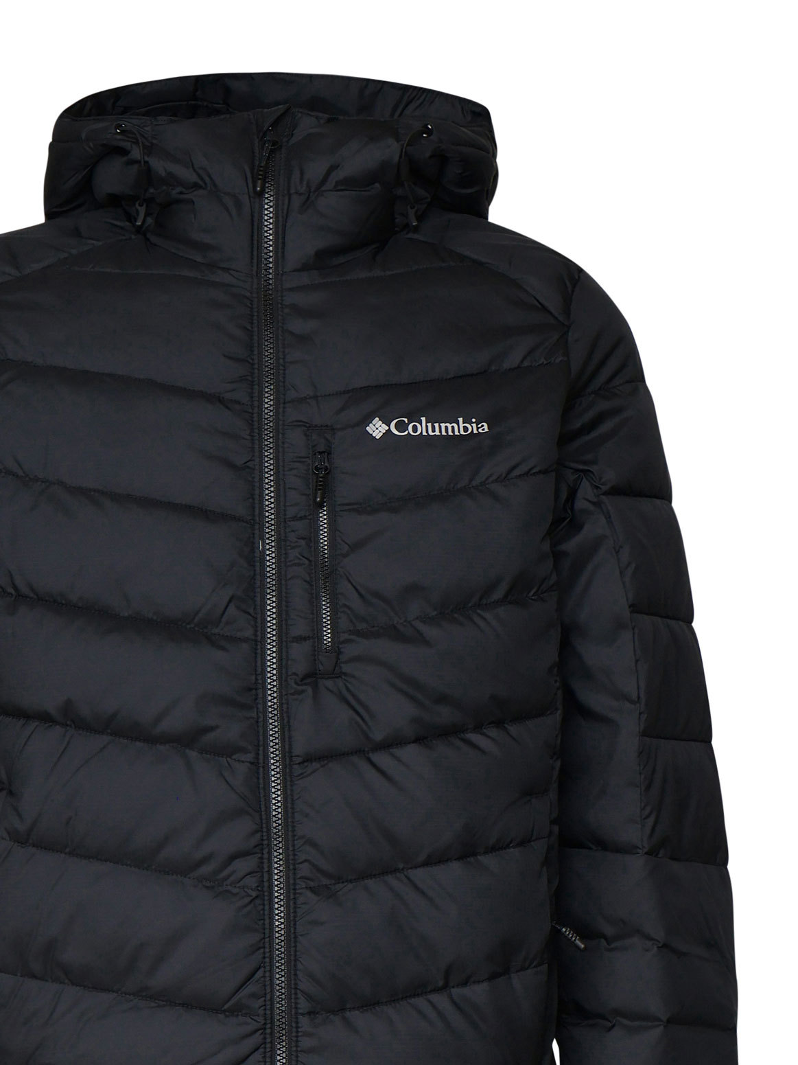 Columbia Logo-print Hooded Padded Jacket In Black