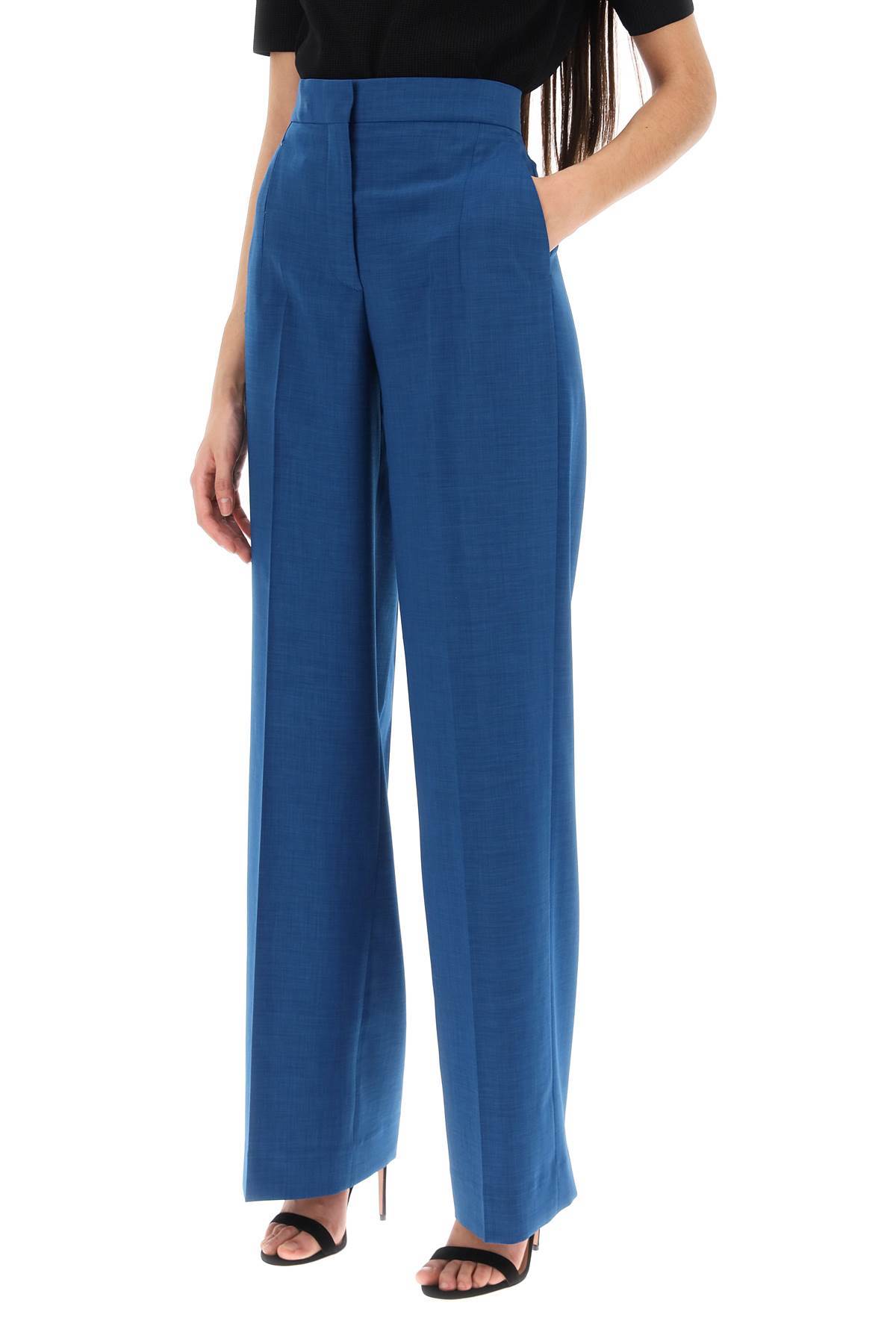 Shop Tory Burch High-waisted Tailored Trousers In Blue