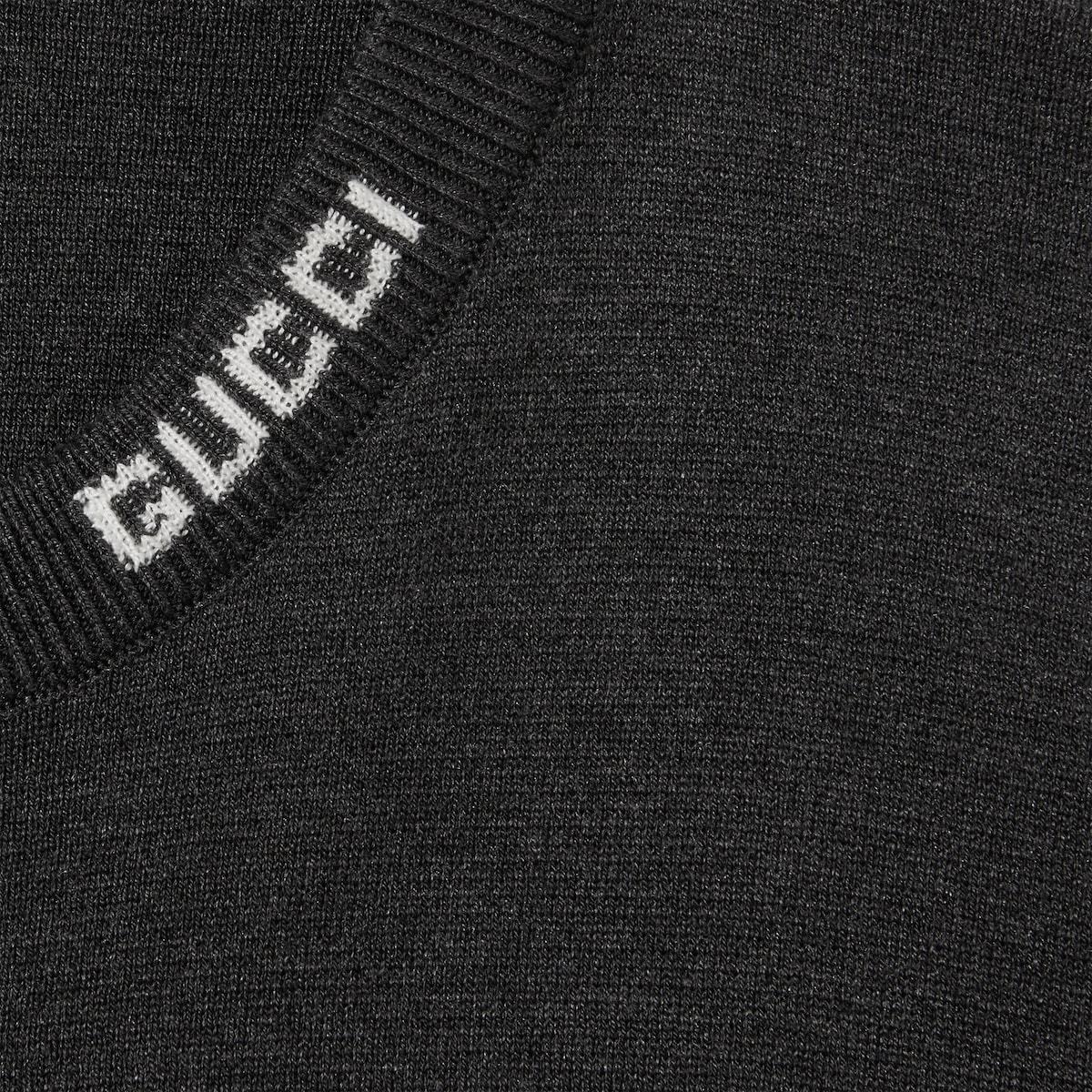 GUCCI SILK COTTON T-SHIRT WITH INTARSIA