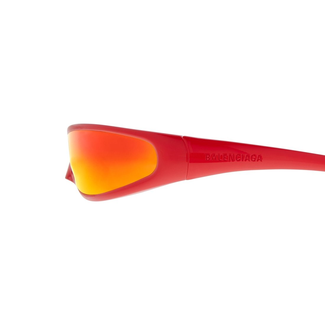 Balenciaga Blade Rectangular Sunglasses In Red