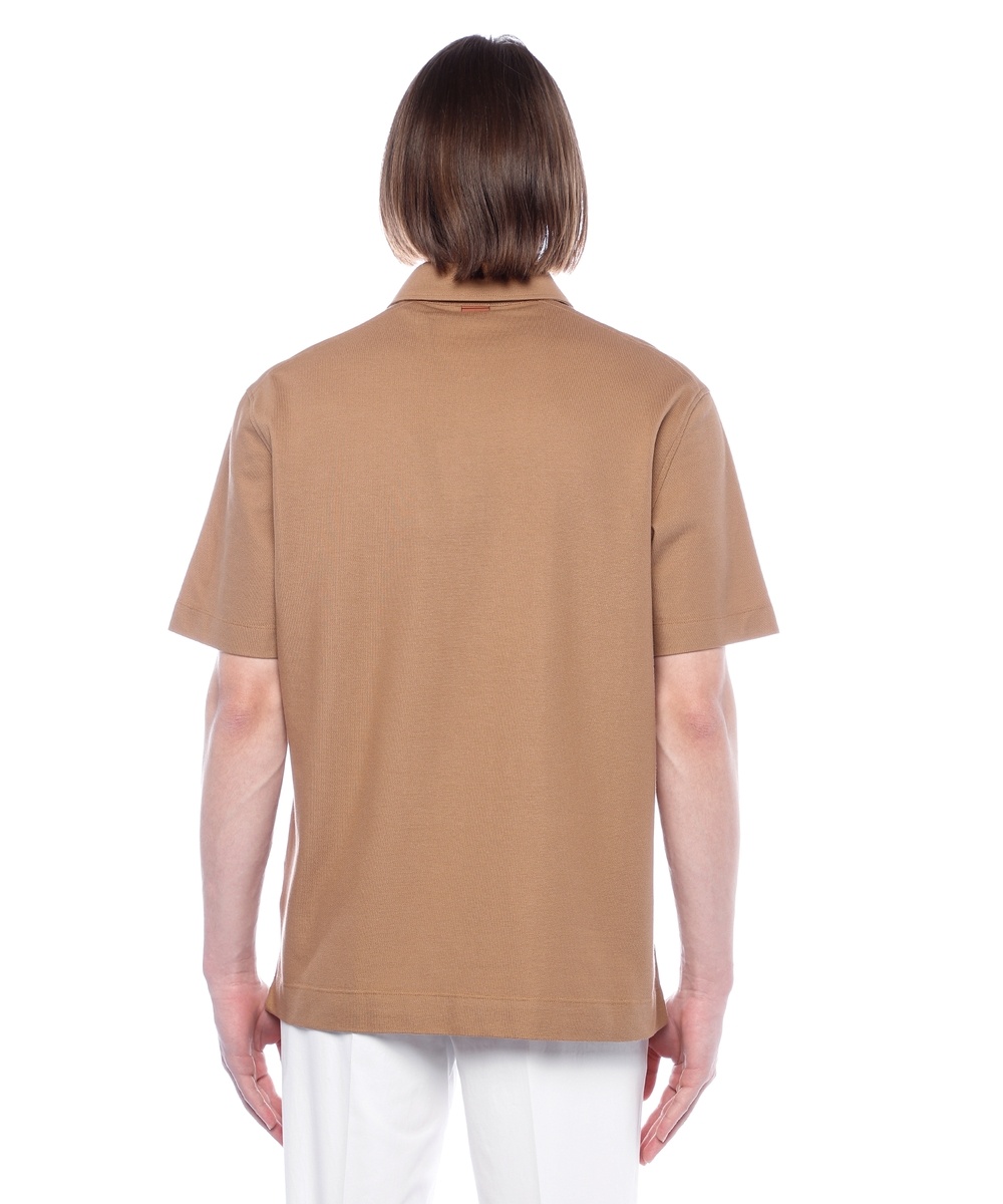 Shop Zegna Short-sleeved Polo Shirt In Brown