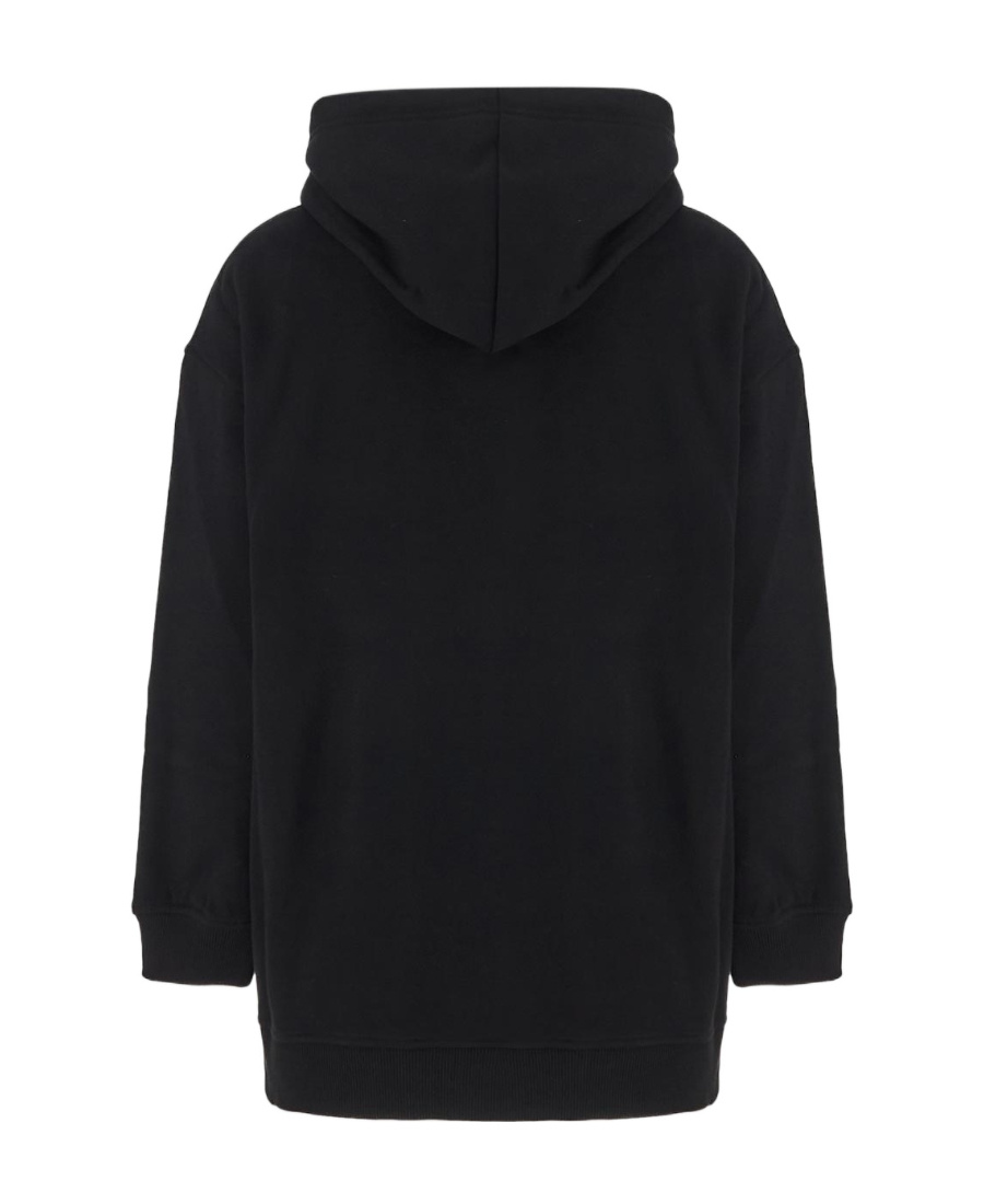 Valentino Logo-embossed Oversized Hoodie In Black