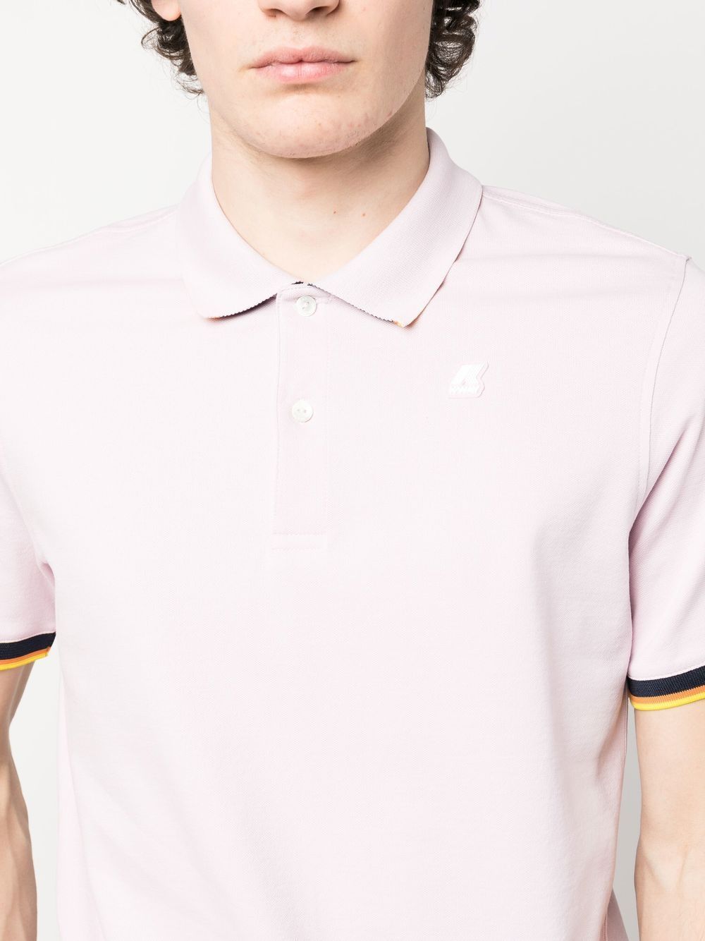 Shop K-way Logo-patch Polo Shirt In White