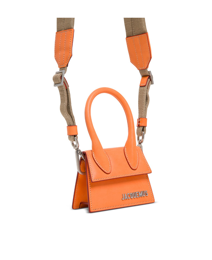 Jacquemus Le Chiquito Leather Mini Bag In Orange