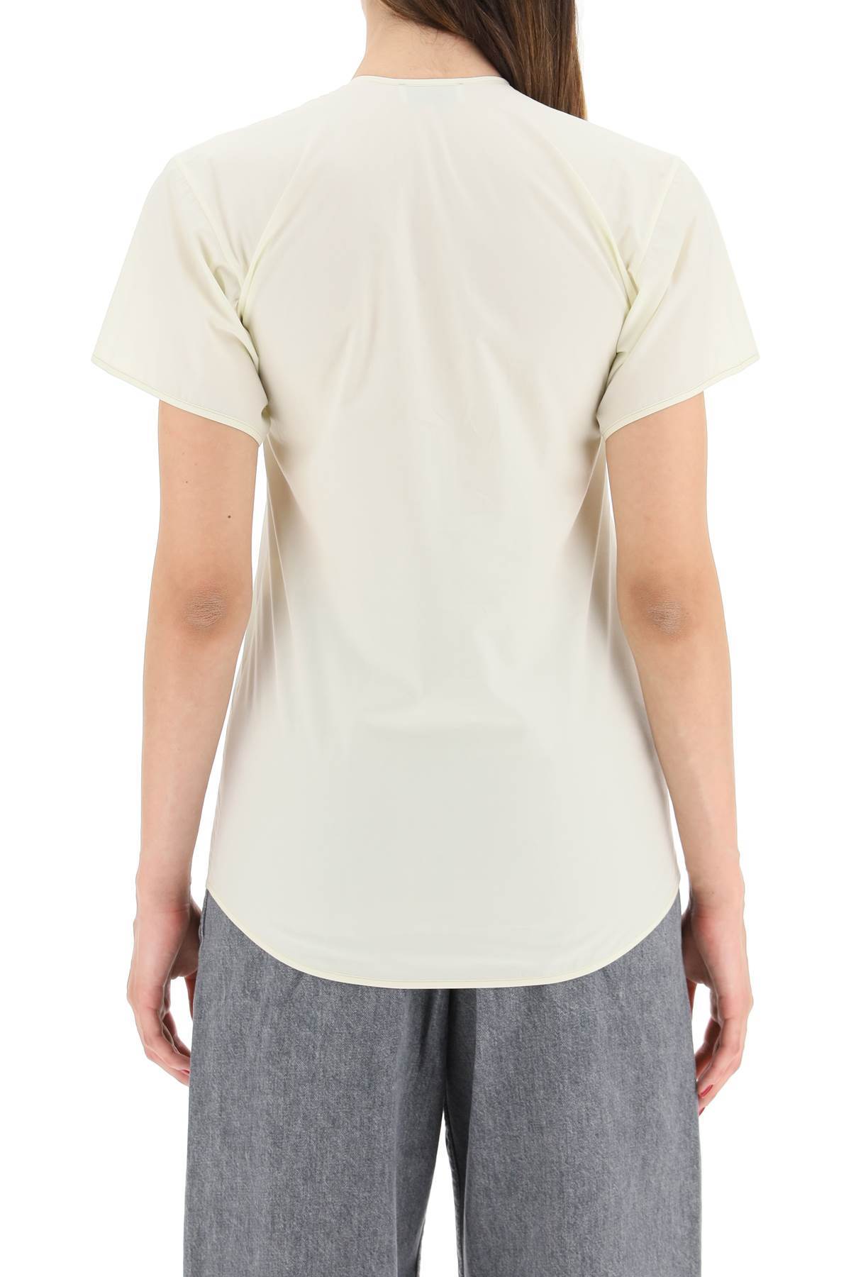Lemaire U-neck Short-sleeved T-shirt In White