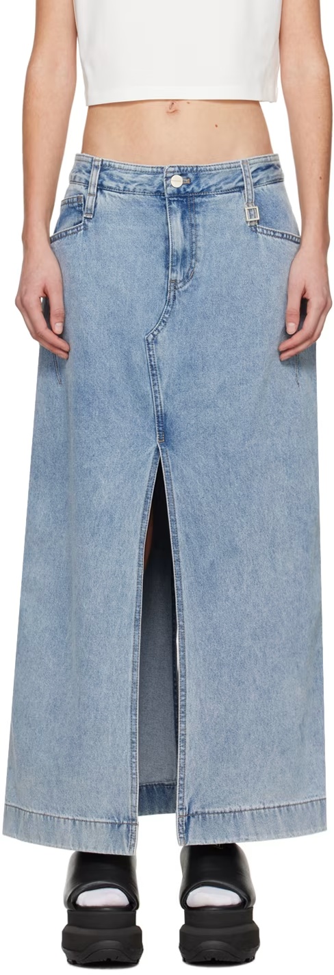 WOOYOUNGMI NON-ELASTIC DENIM SKIRT