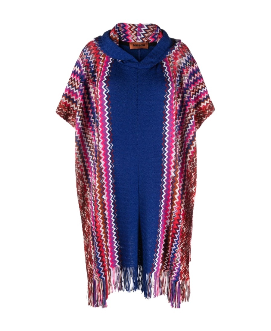 Missoni Signature-zigzag Hooded Cape In Multi