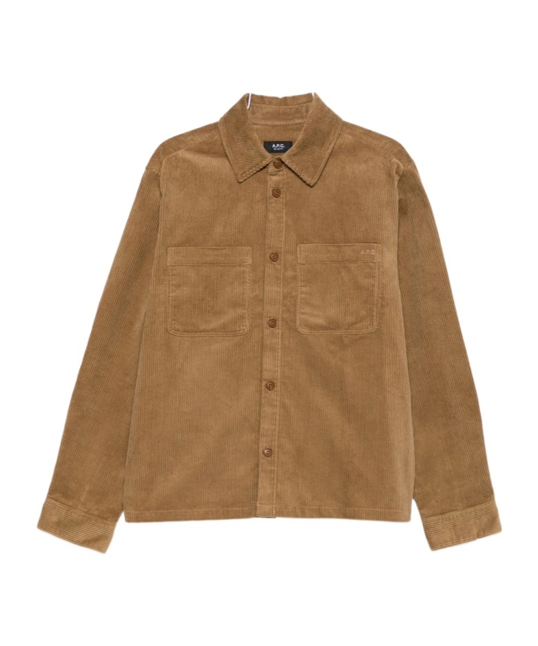 Apc Corduroy Shirt Jacket In Brown