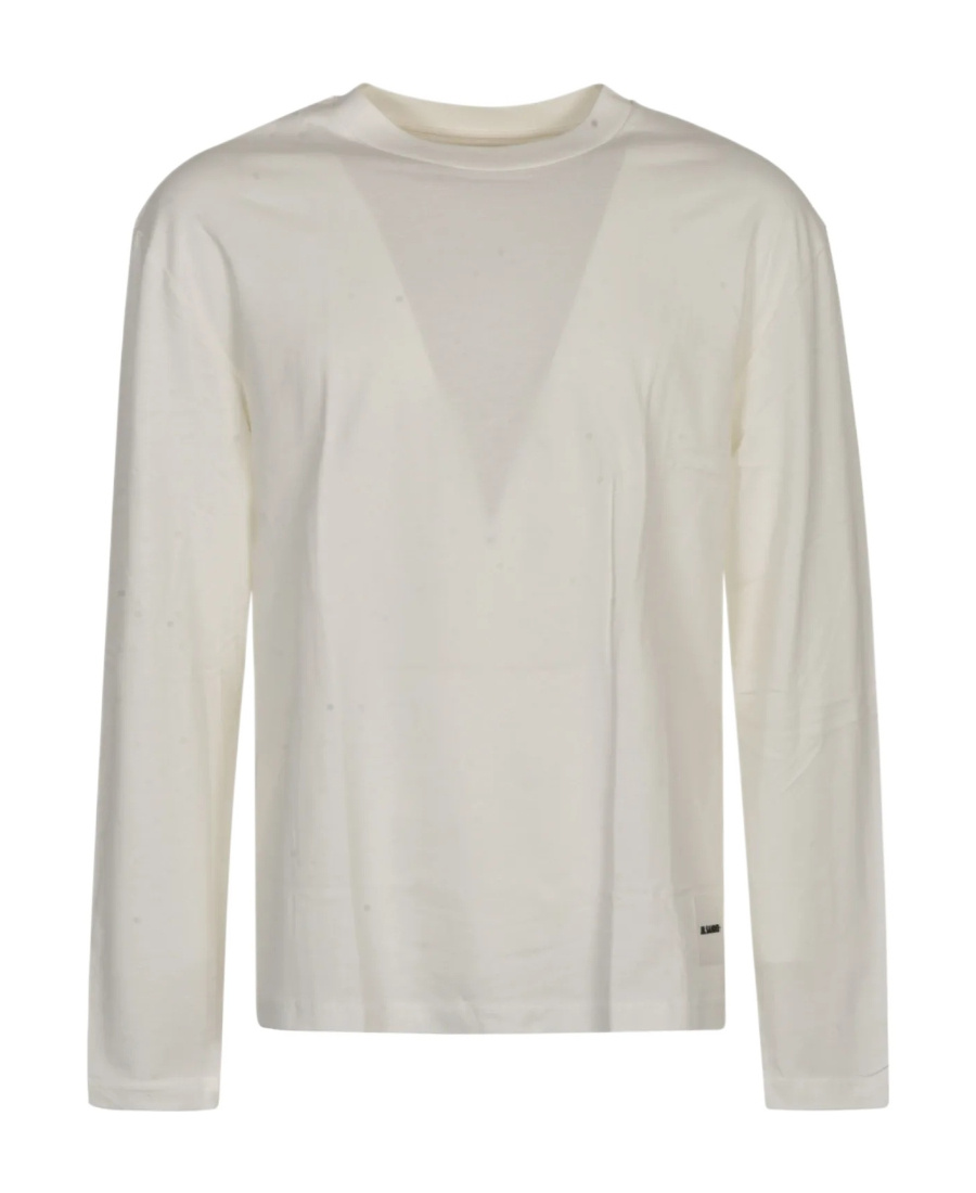 Jil Sander Logo-patch Crew-neck T-shirt In White