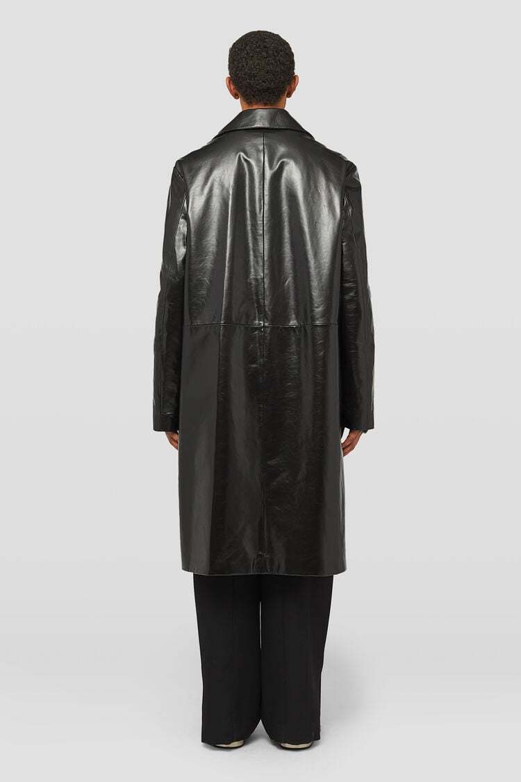 Jil Sander Button-up Coat In Black