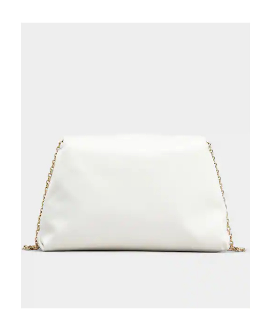 Roger Vivier Drape Bouquet Pearl Strass Drill Buckle Mini Handbag In White
