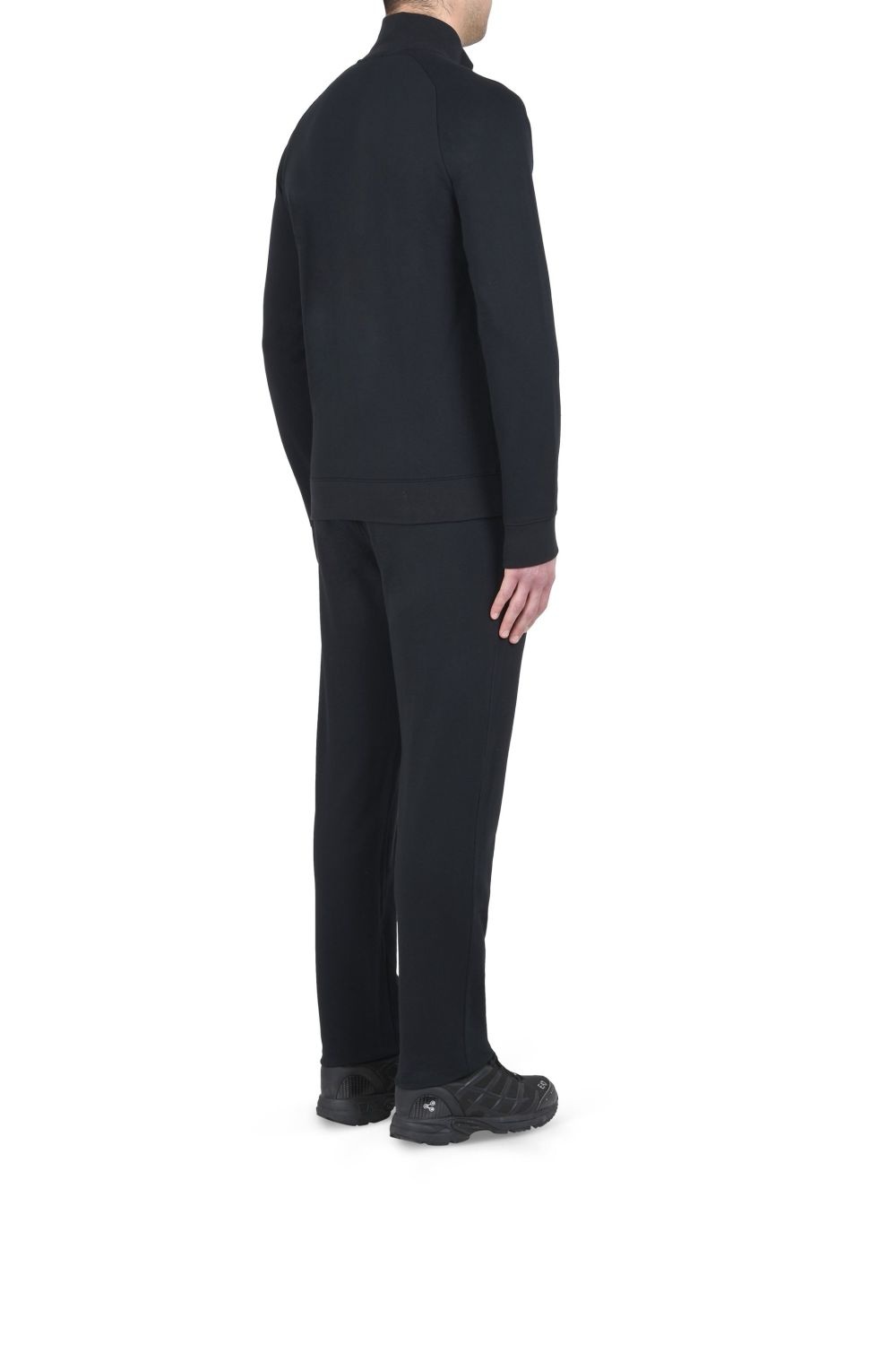 Ea7 Logo Print Sportswear Pants Set In Black