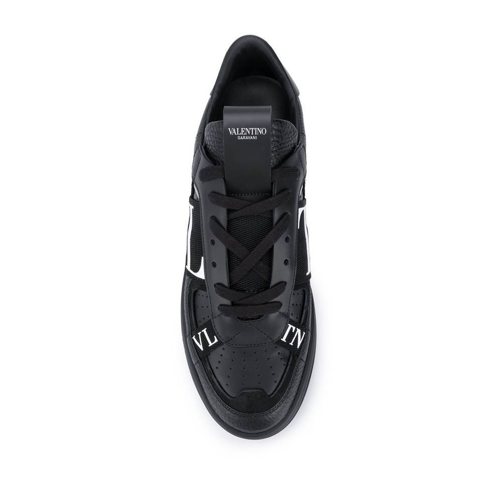 Valentino Garavani Vltn Ribbon Sneakers In Black
