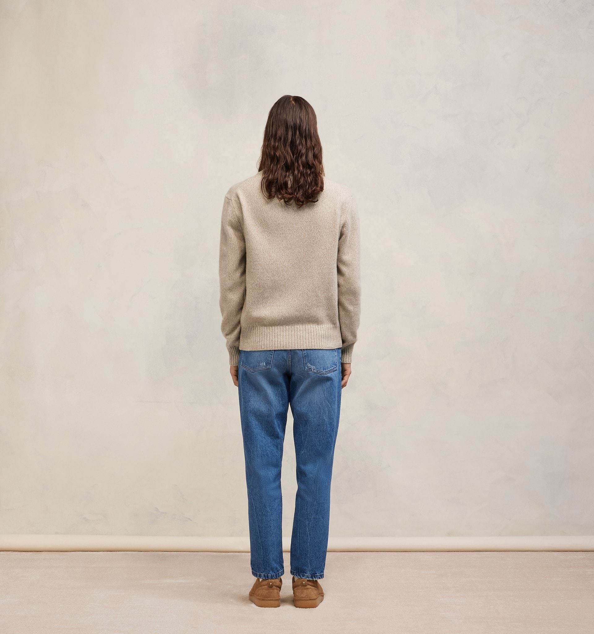 AMI ALEXANDRE MATTIUSSI AMI PARIS LOGO EMBROIDERED CREWNECK JUMPER