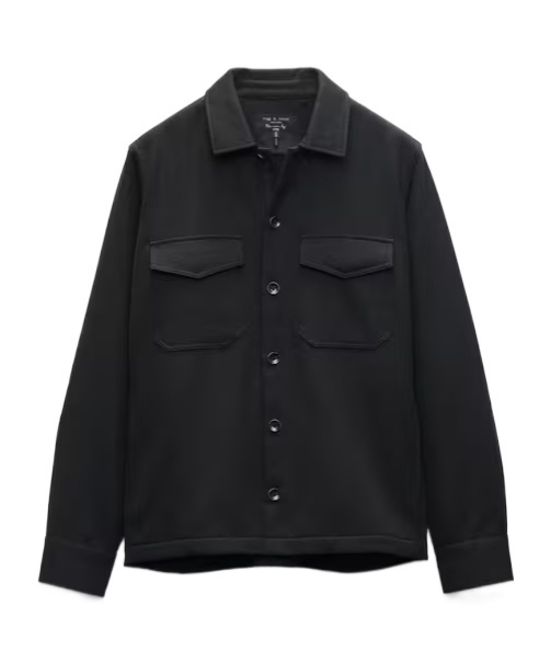 Rag & Bone Long Sleeve Casual Jacket In Black
