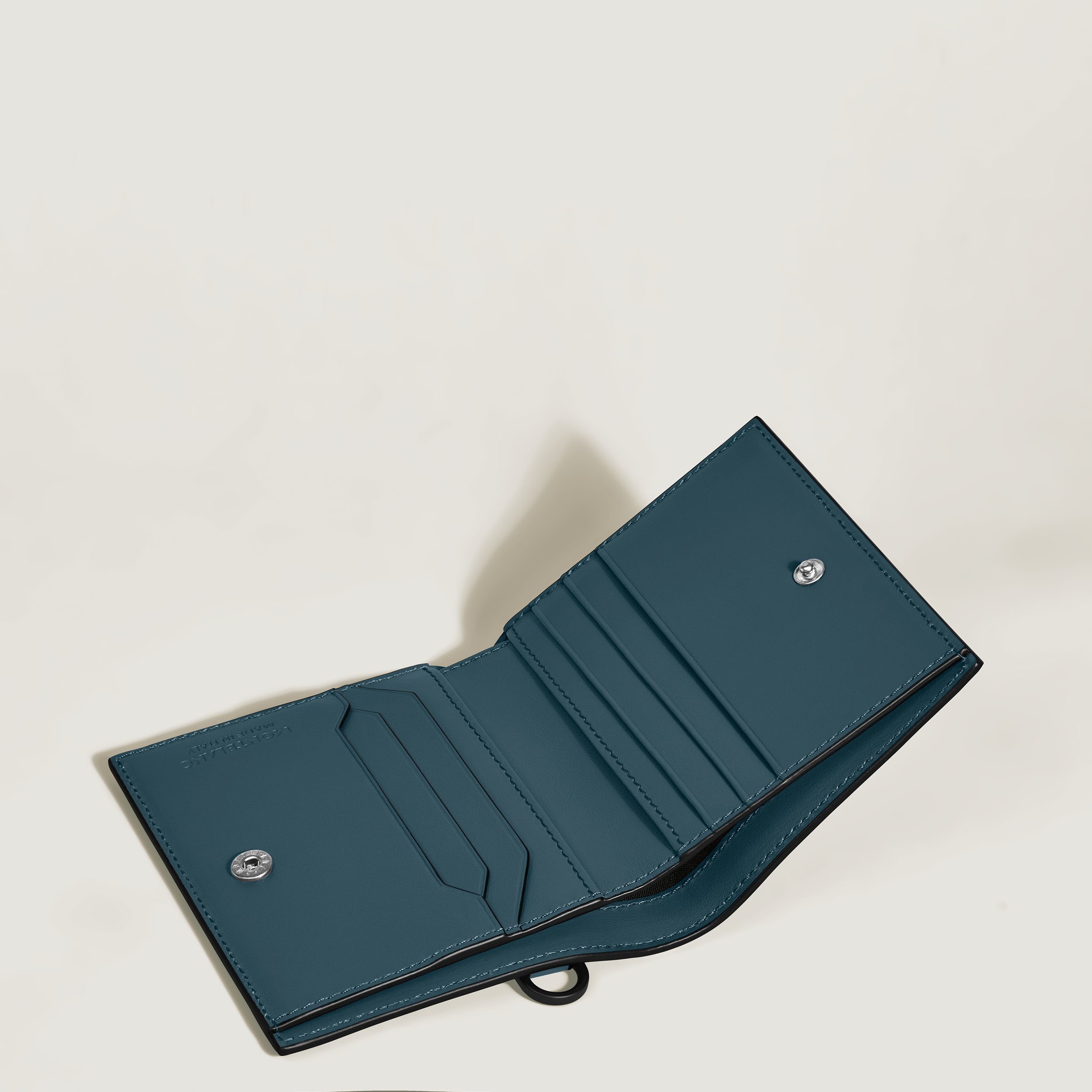 Montblanc Logo-detailed Compact Wallet In Blue