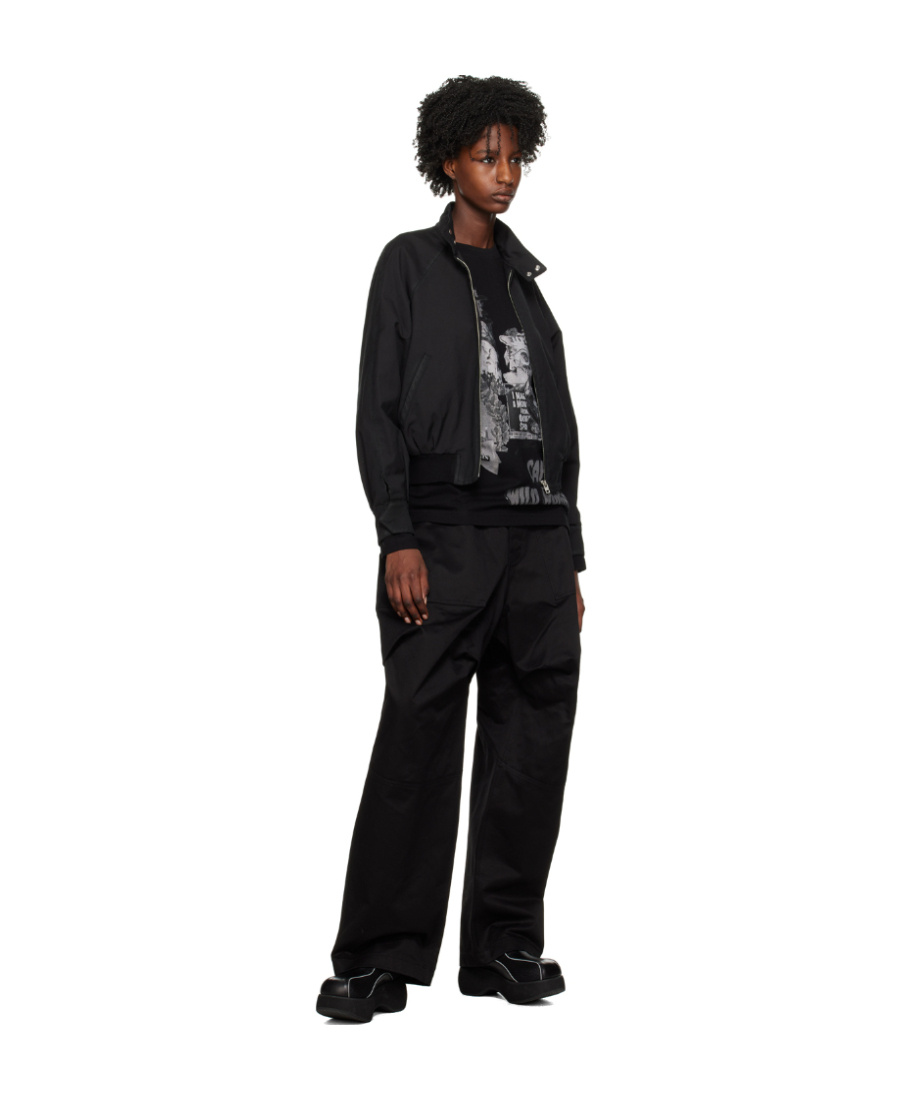 We11 Done Logo Zipper Casual Jacket In Black