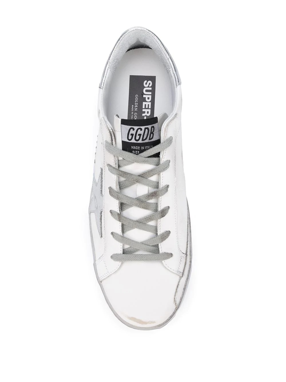 Golden Goose Metallic Superstar Low-top Sneakers In White