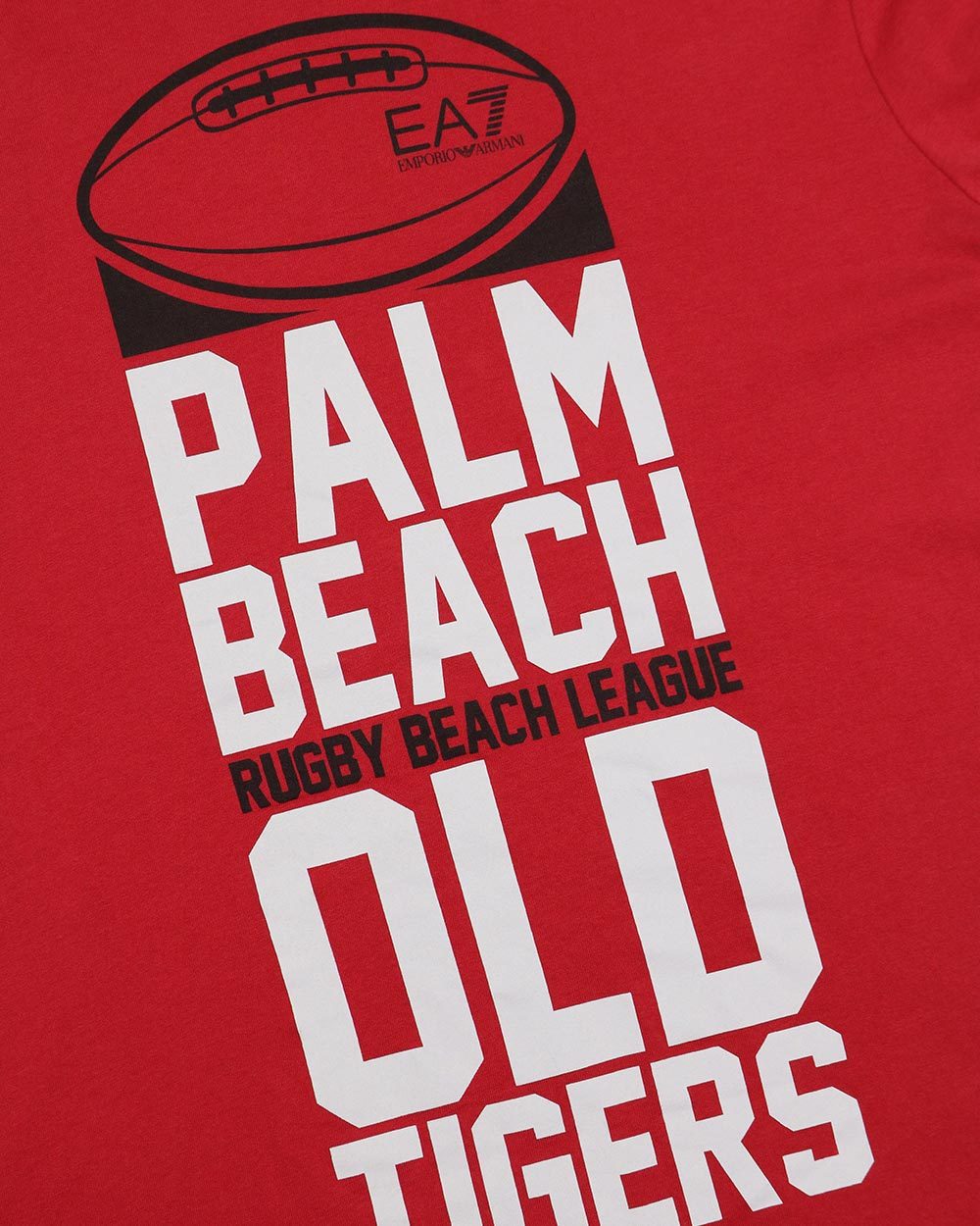 EA7 LETTER PRINTED ROUND-NECK T-SHIRT