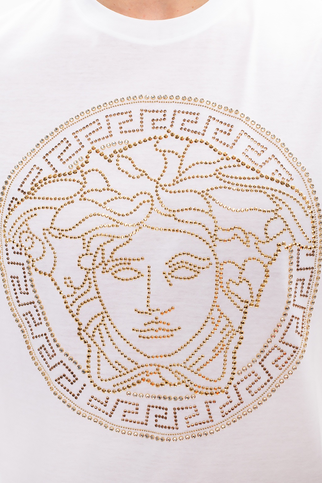 VERSACE VERSACE EMBELLISHED CREWNECK T-SHIRT