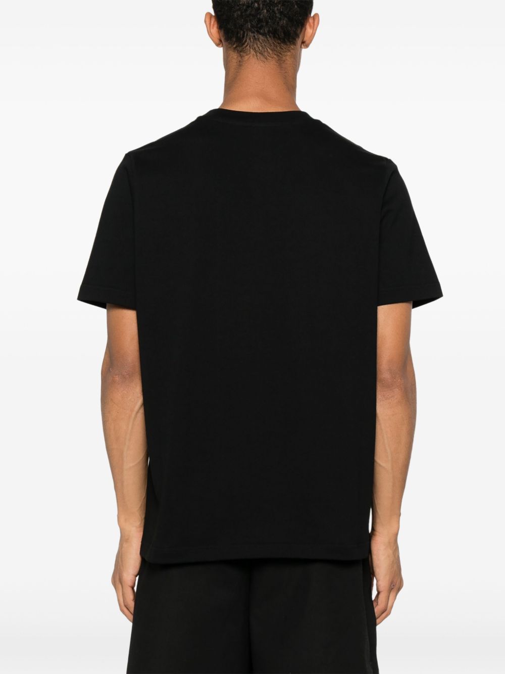 Casablanca Black Crewneck T-shirt With Logo On The Front In Black