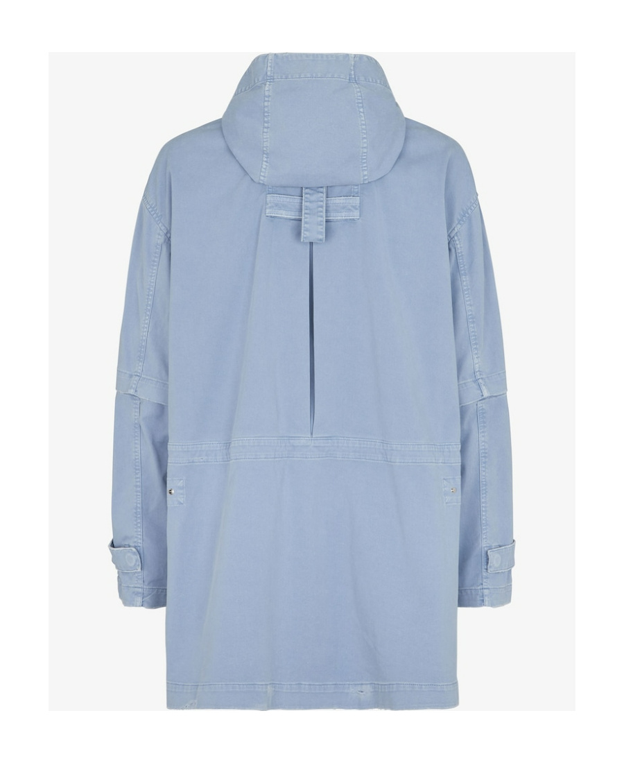 Fendi Gabardine Parka In Blue