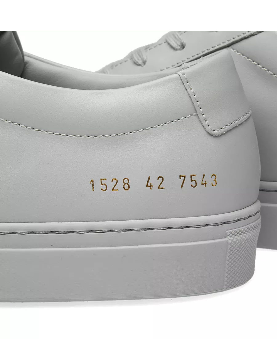 Common Projects Low-top Sneakers With Smooth Leather Upper In Gray