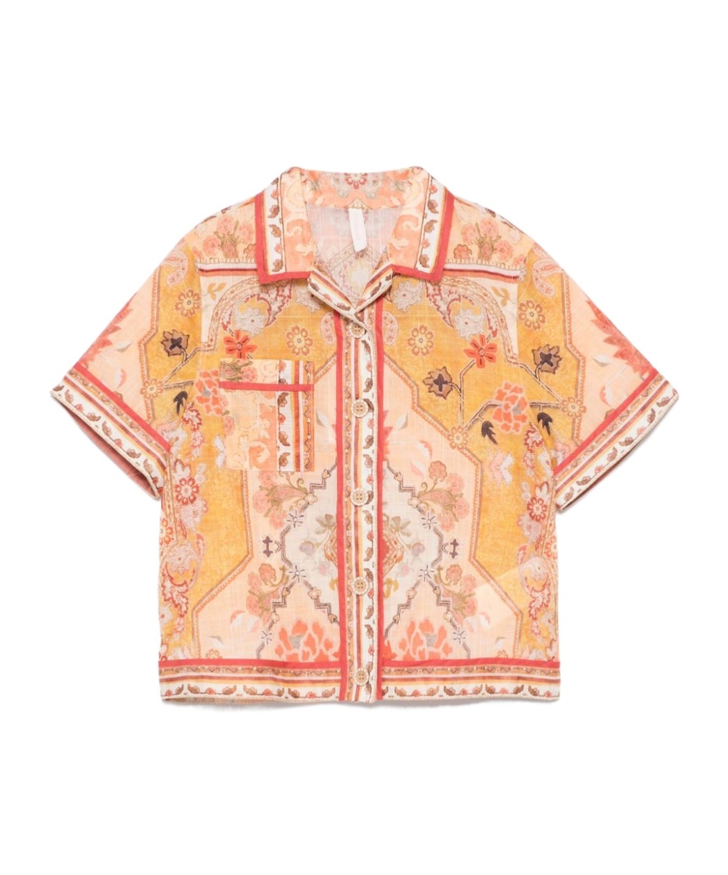 Zimmermann Short-sleeved Shirt In Nude