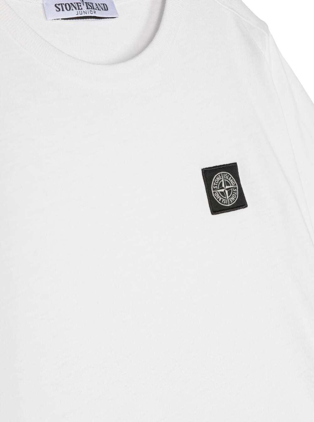 Stone Island Compass-motif Cotton T-shirt In Nude