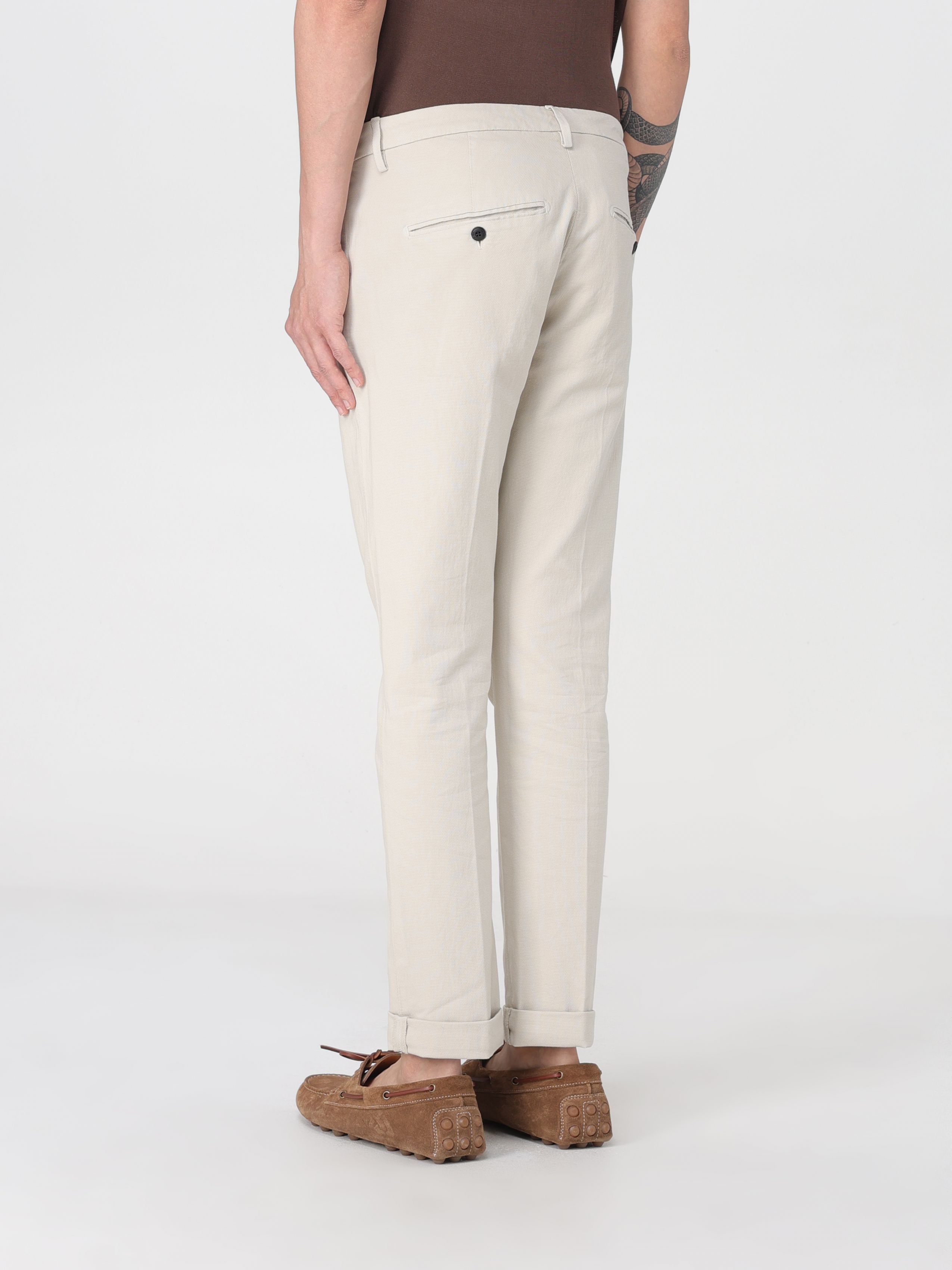 Dondup Belt Loop Casual Pants In Neutral