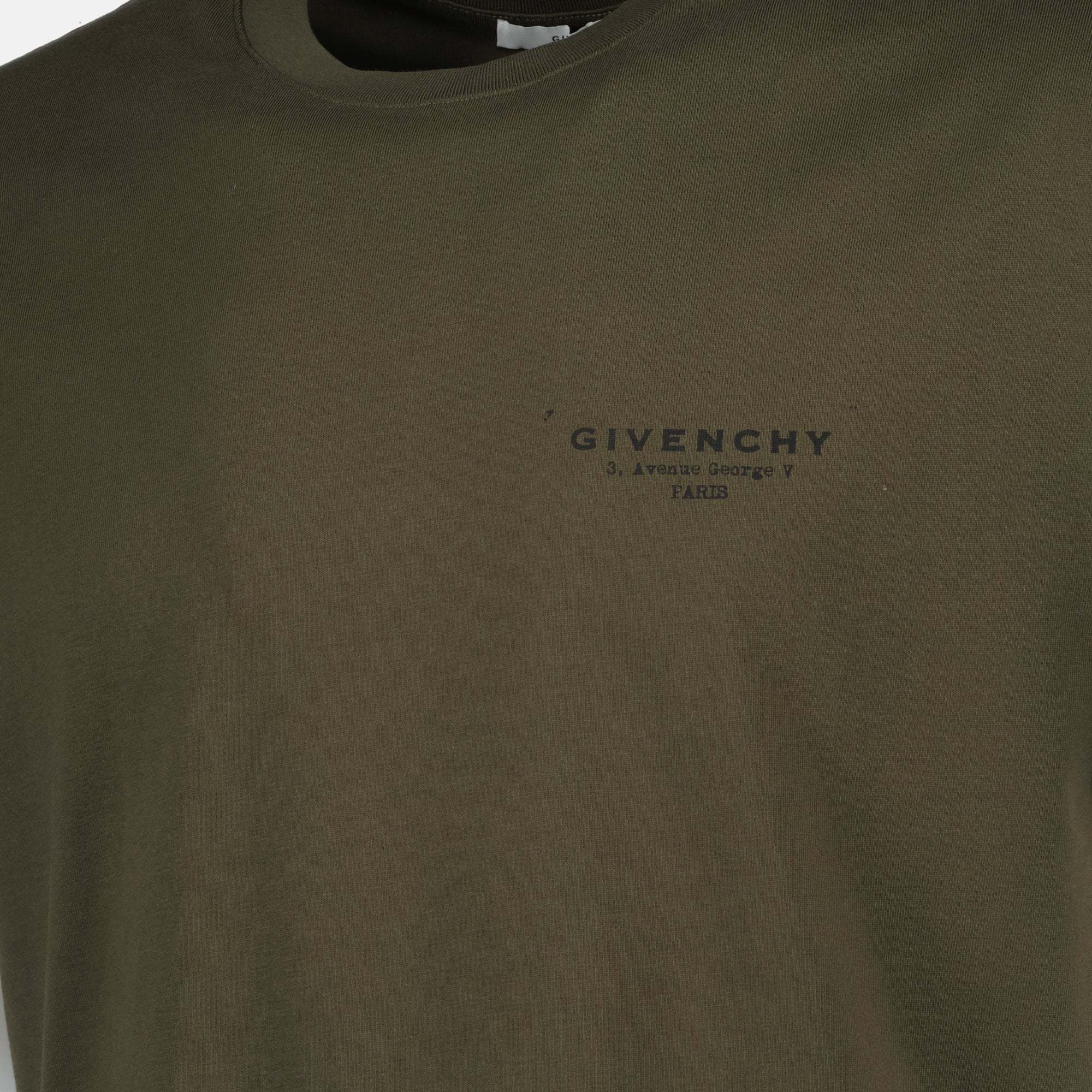 Givenchy Cotton T-shirt With Stamp Print Clothing In Gray