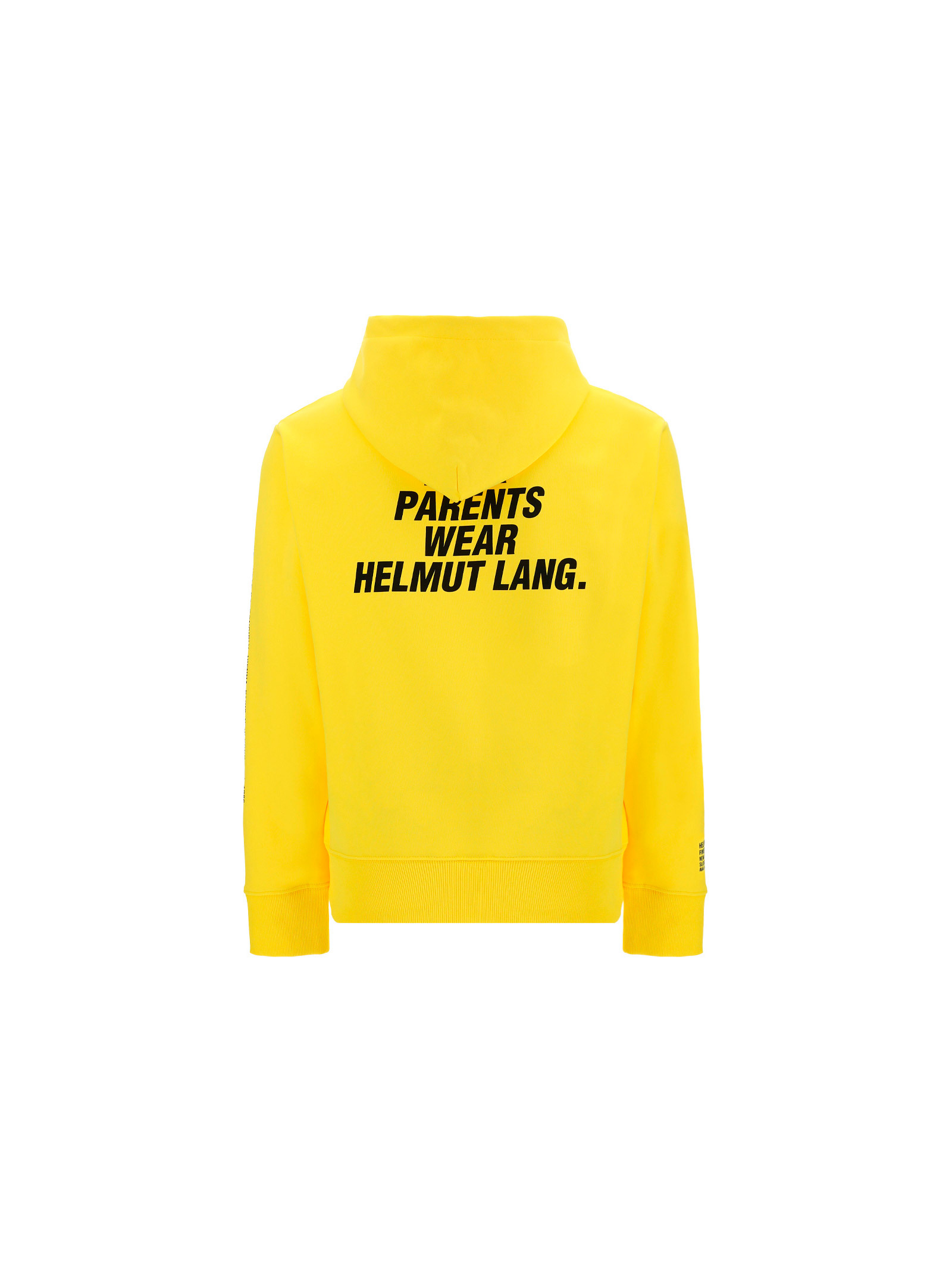 Helmut Lang Logo Drawstring Hoodie In Yellow