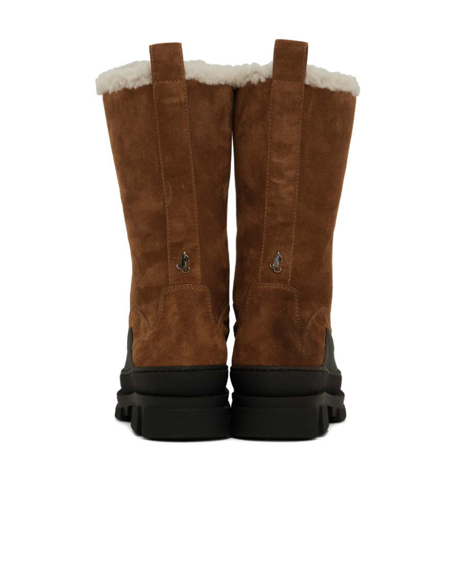Jimmy Choo Aldea Lace-up Boots In Brown