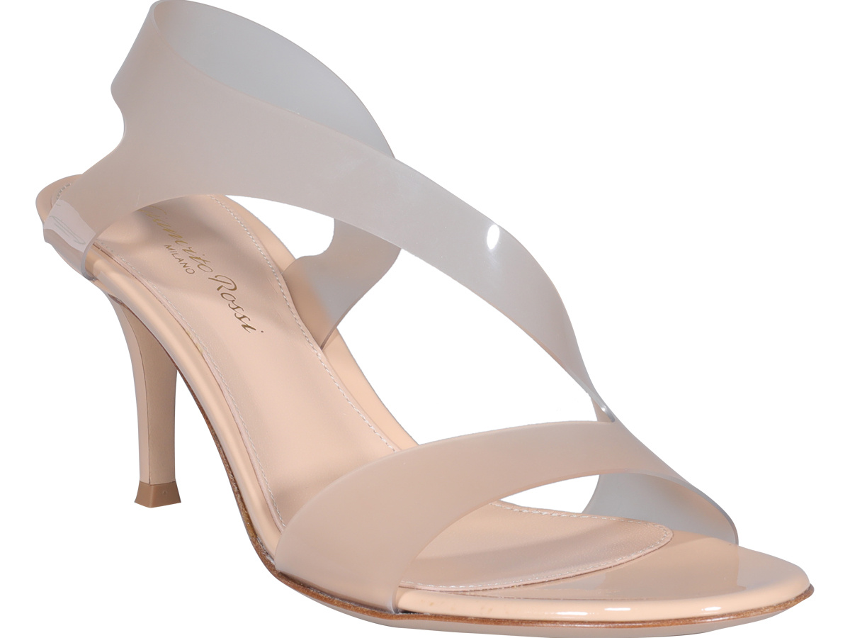 Gianvito Rossi Metropolis 70 Pvc And Leather Stiletto Sandals In White