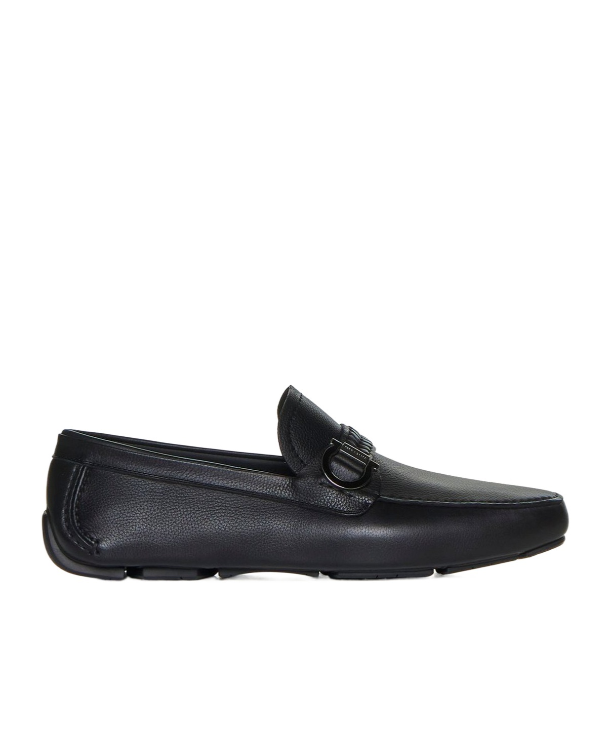 Ferragamo Push On Loafers In Black