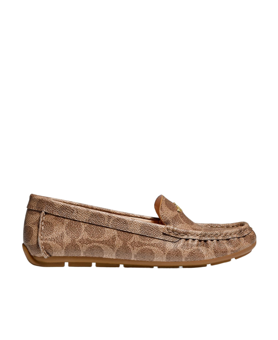 COACH LOGO-PRINT SLIP-ON LOAFERS