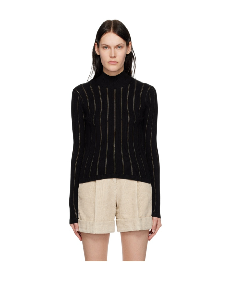 See By Chloé Black High-neck Blouse In Black