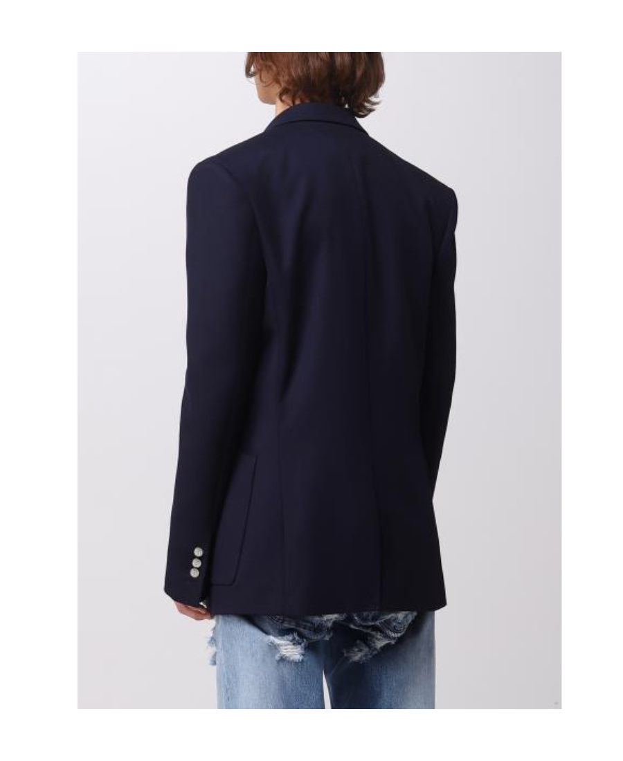 Balmain Button-detailed Wool Blazer In Black