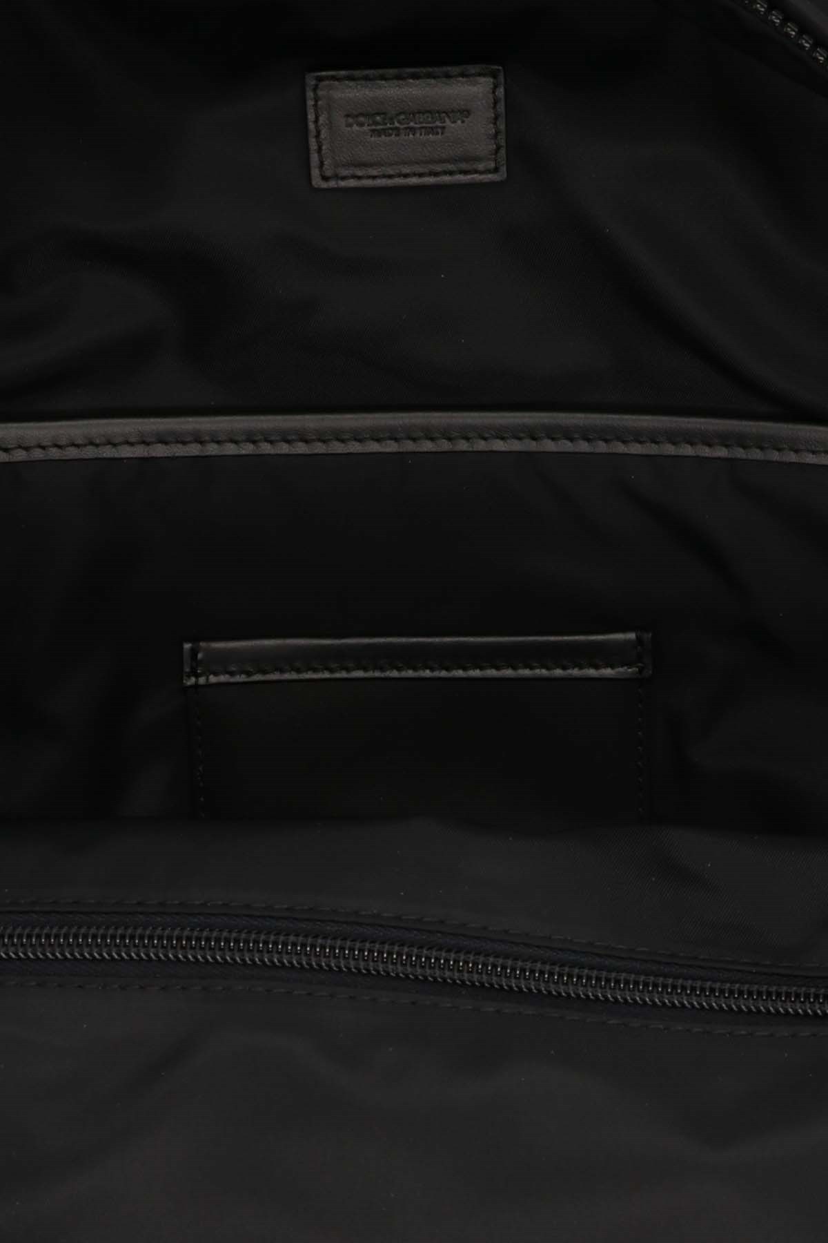 Dolce & Gabbana Nylon Backpack With Logo In Black