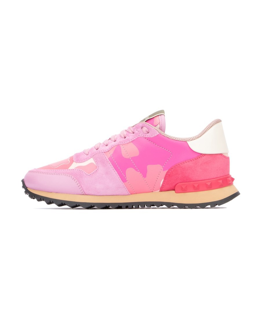 Valentino Rockrunner Sneakers In Pink