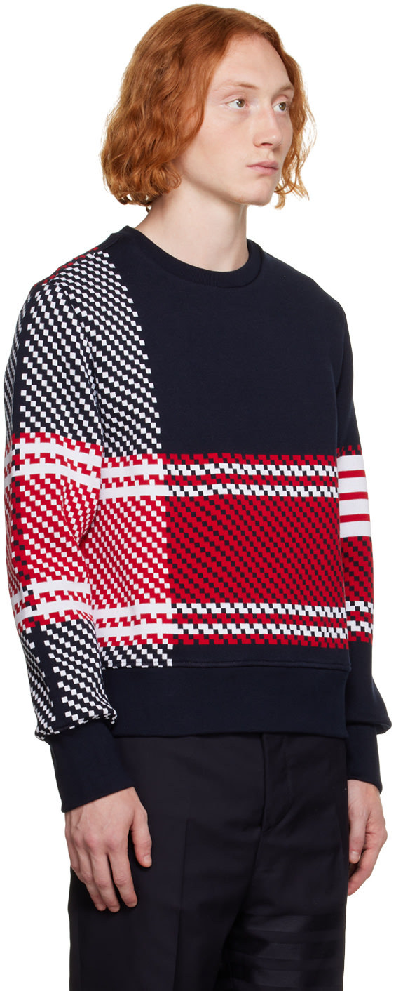 Thom Browne Navy 4-bar Sweatshirt In Black