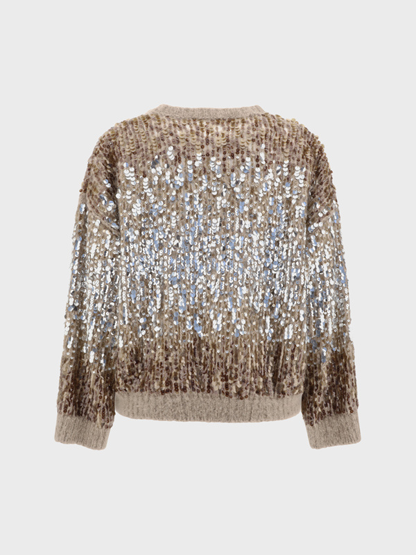 Brunello Cucinelli Women Mohair Sweater In Brown