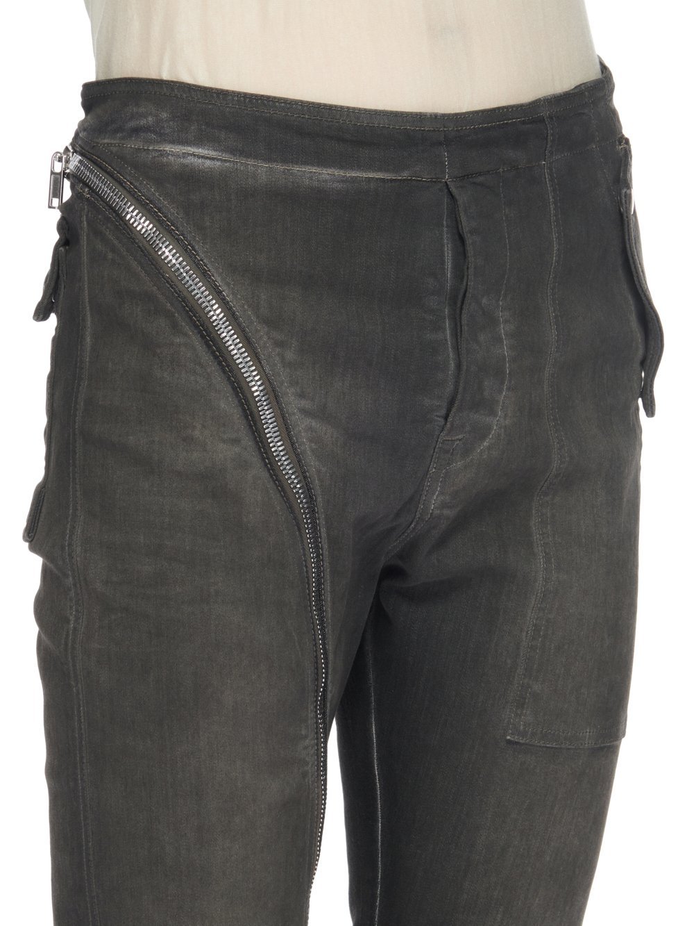 Rick Owens Drkshdw Zip-detail Slim-fit Jeans In Black