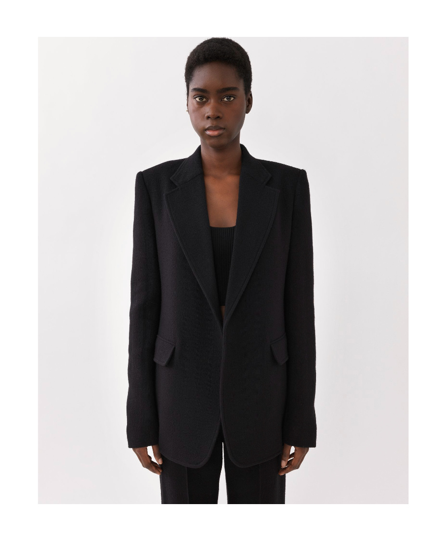 Chloé Single-breasted Open-front Blazer In Black