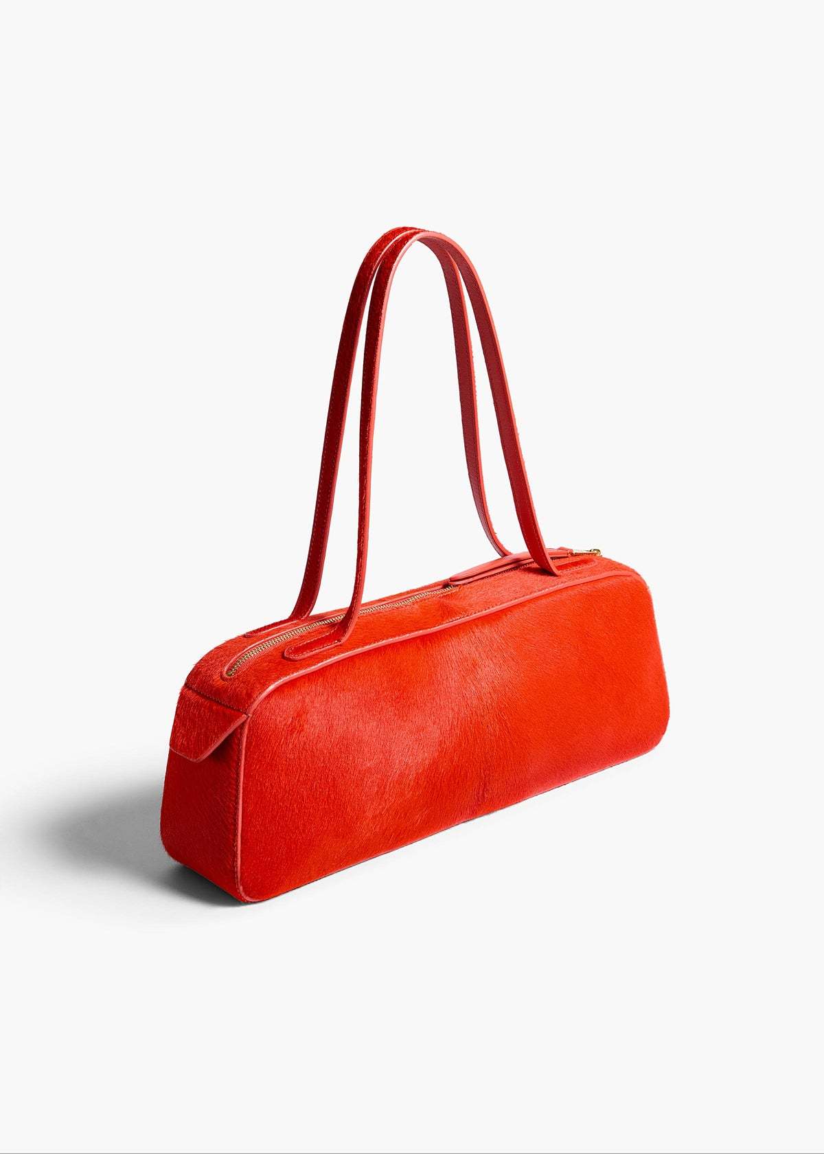 Khaite Simona Zipped Shoulder Bag In Red