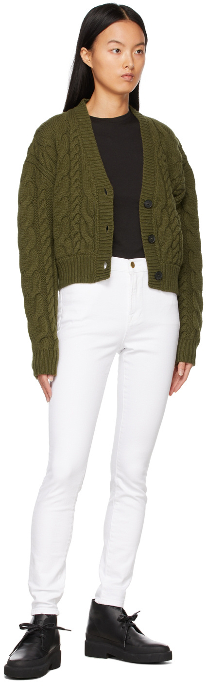 Shop Frame High-rise Skinny Jeans In White