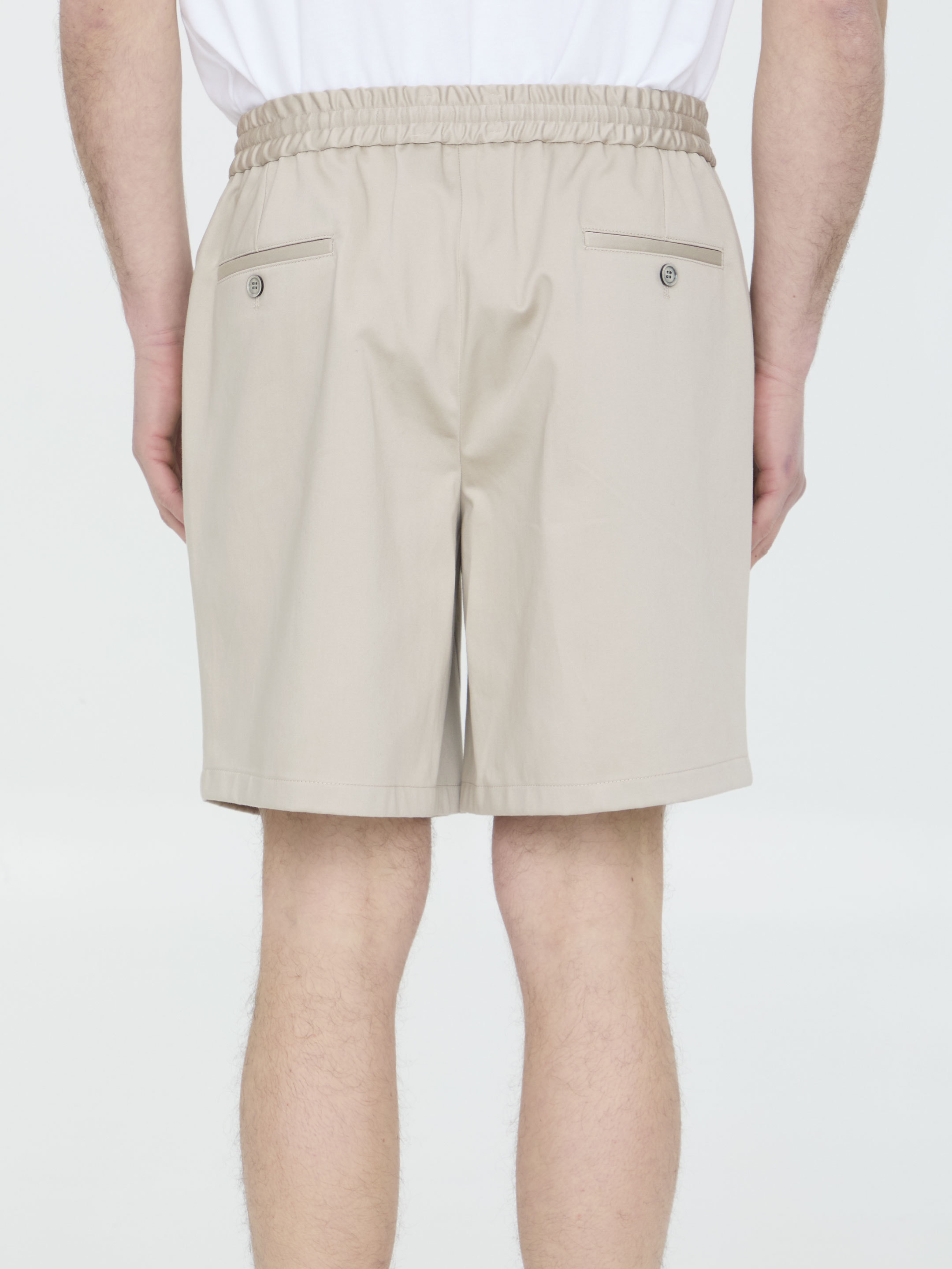 Shop Ami Alexandre Mattiussi Ami Paris Regular Fit Chino Shorts In White